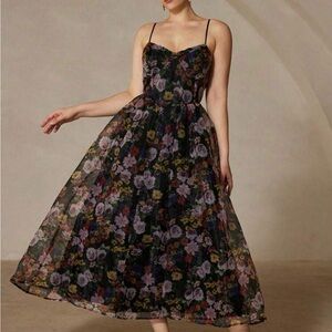Floral Black Dress Aveloria Rosie